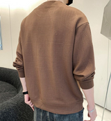 French Beige Round Neck Knitted Full sleeve T-Shirt