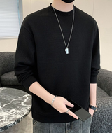 Black Round Neck Knitted Full sleeve T-Shirt