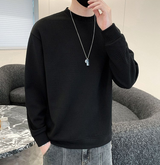 Black Round Neck Knitted Full sleeve T-Shirt