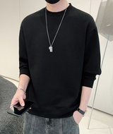 Black Round Neck Knitted Full sleeve T-Shirt