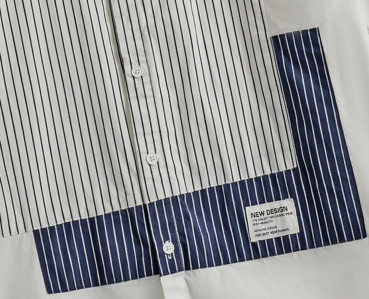 Dual-Tone Stripe Fusion Shirt