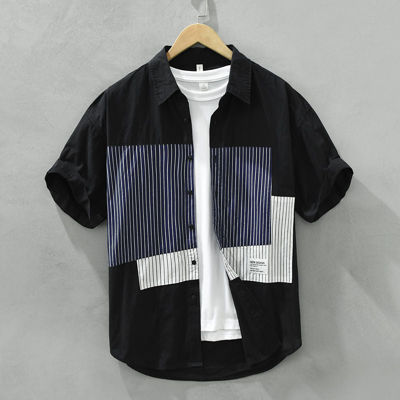 Vintage Dual-Tone Stripe Fusion Shirt