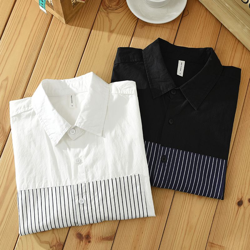 Vintage Dual-Tone Stripe Fusion Shirt