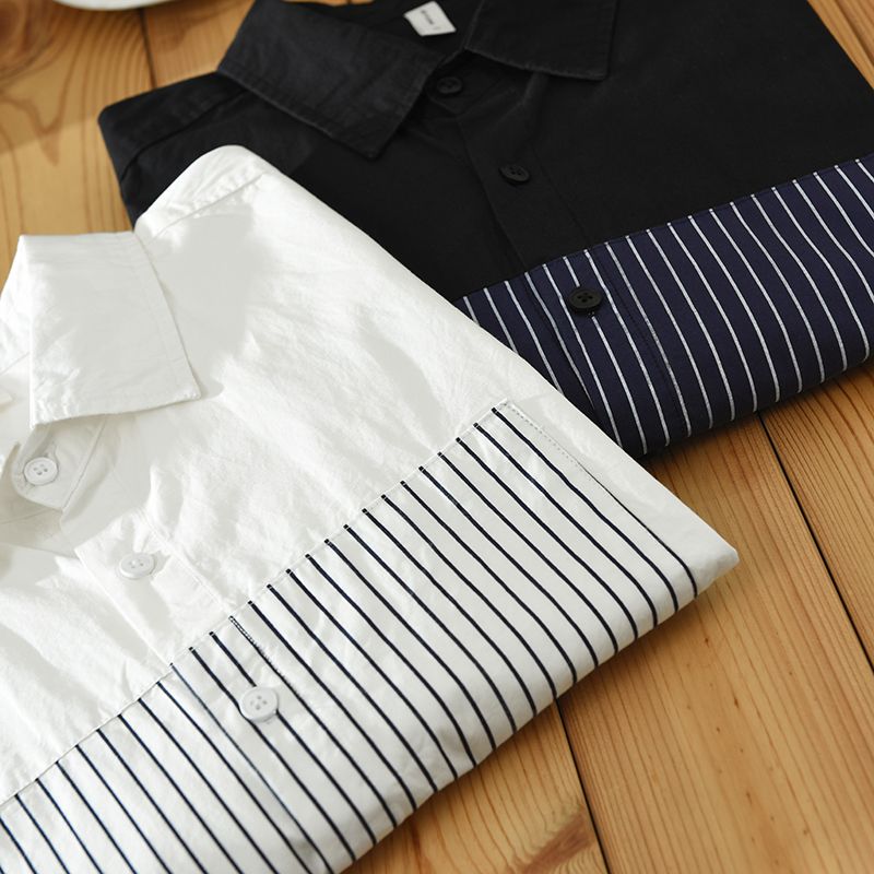 Vintage Dual-Tone Stripe Fusion Shirt