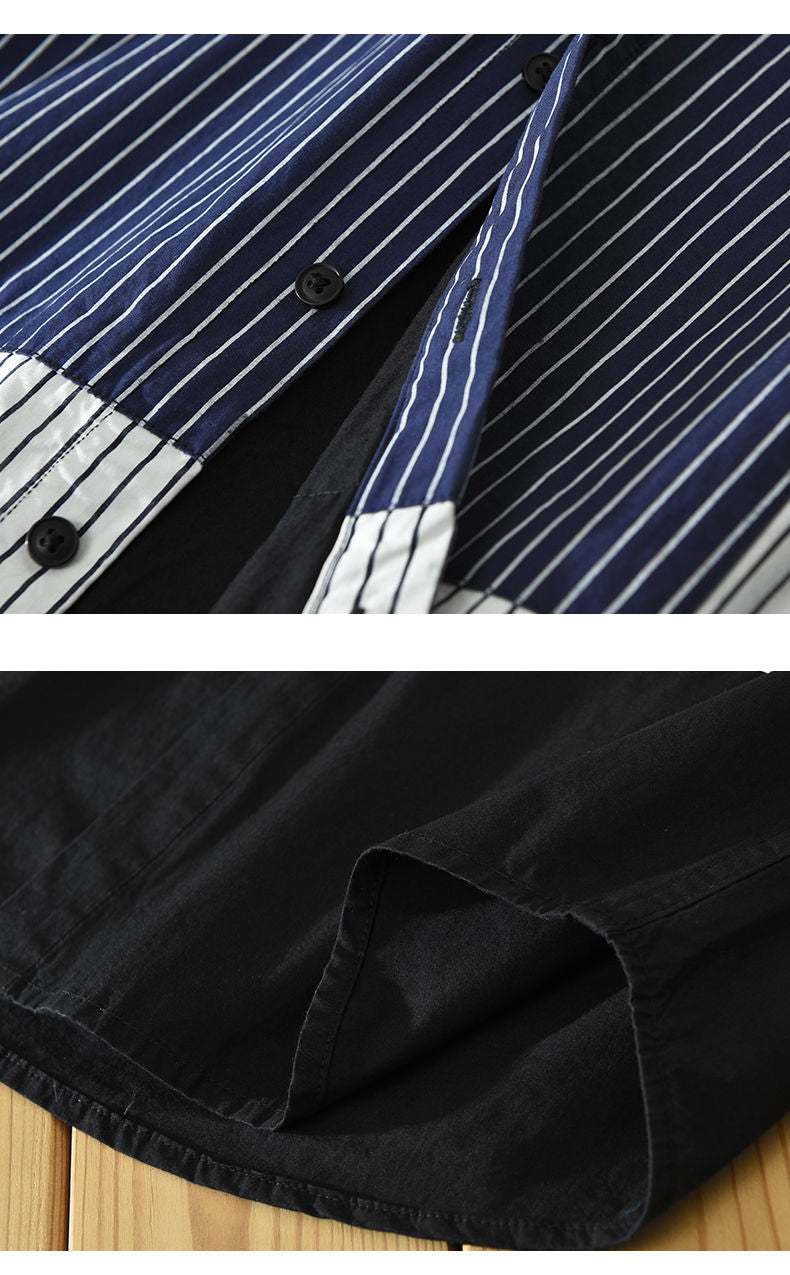 Vintage Dual-Tone Stripe Fusion Shirt