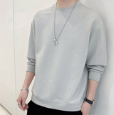 Grey Round Neck Knitted Full sleeve T-Shirt